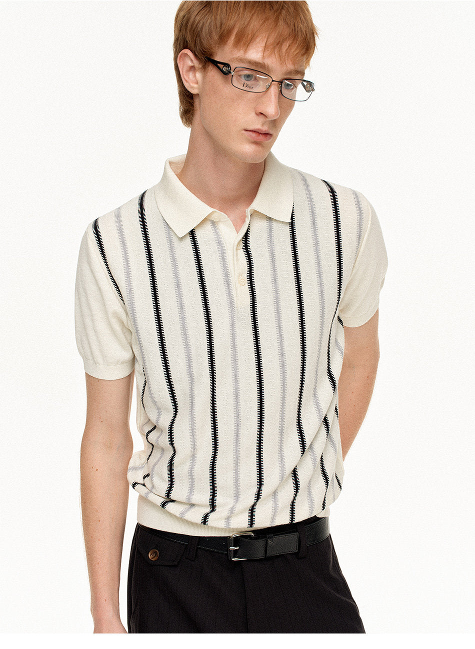 Striped Casual Polo Shirt