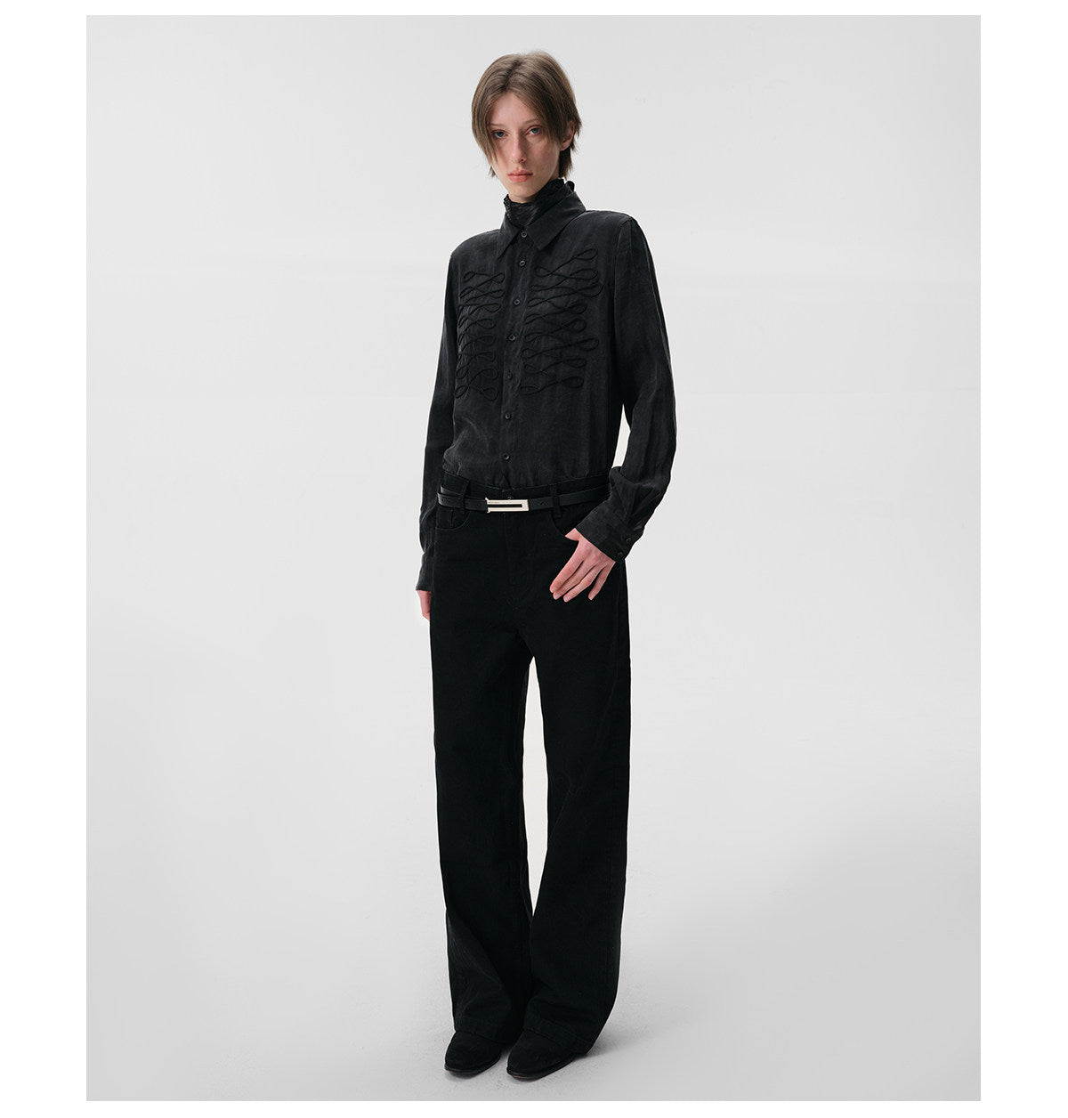 Napoleon-Collar Shirt