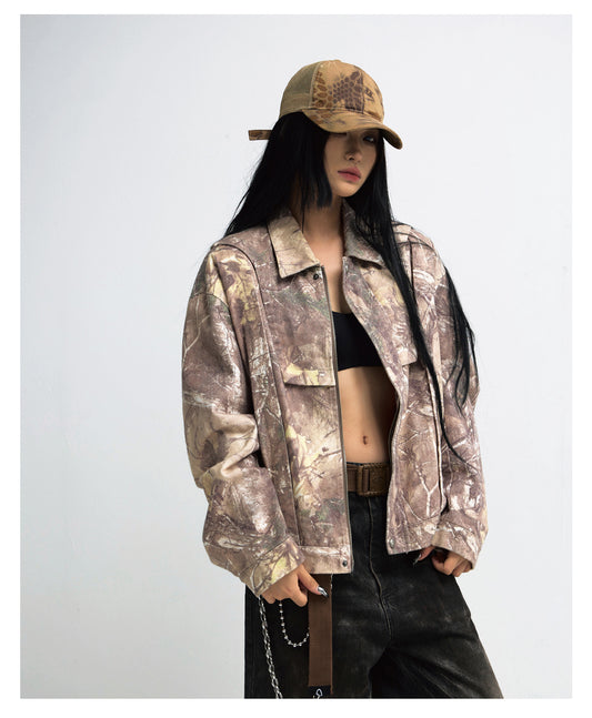 Camouflage Lapel Work Jacket