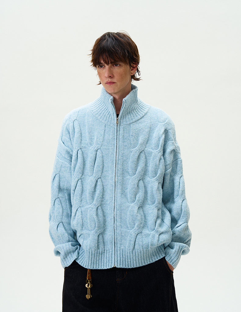 Half turtleneck cardigan