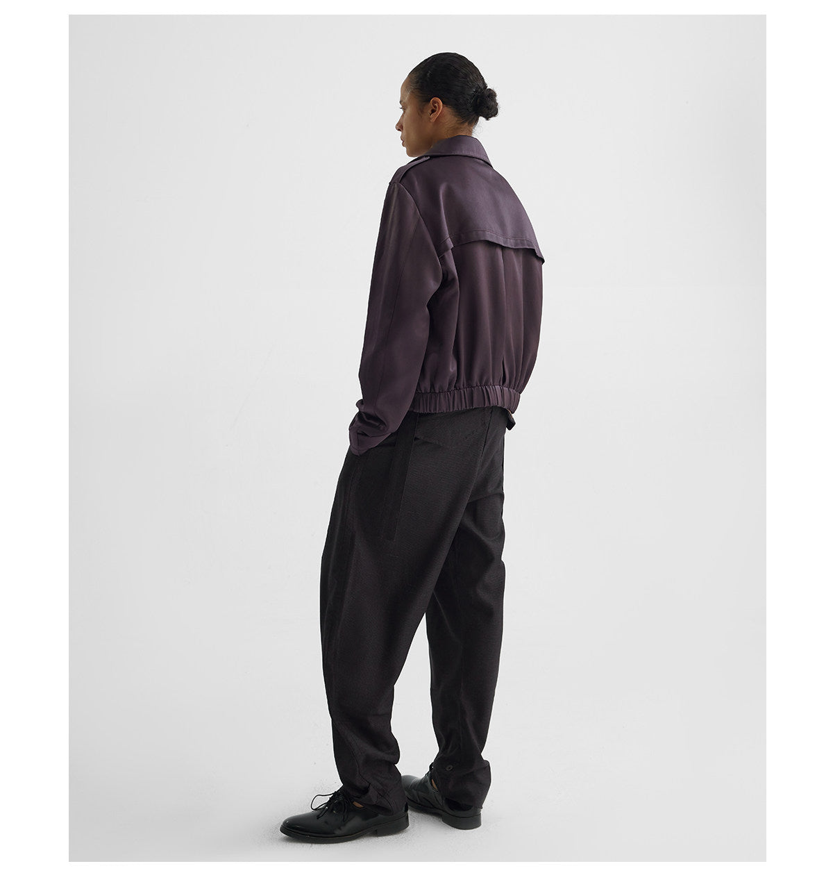 Accordion-Pleated Short Jacket