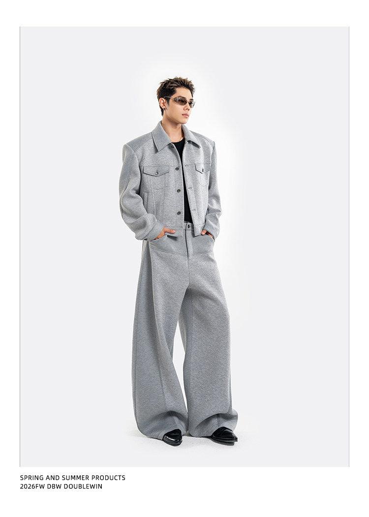 Air Layer Short Sweatshirt Jacket Set