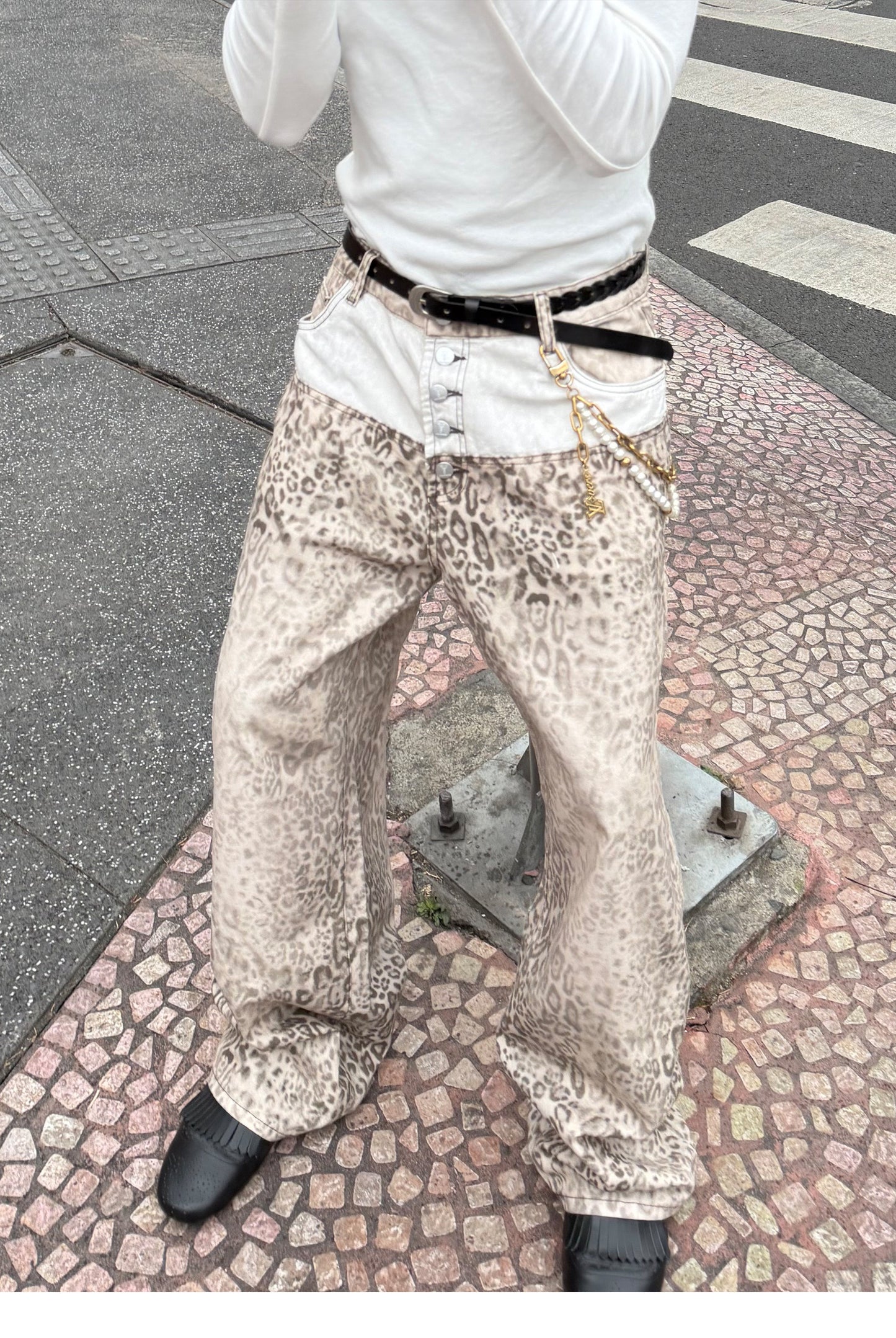 Custom Leopard-Print Casual Pants