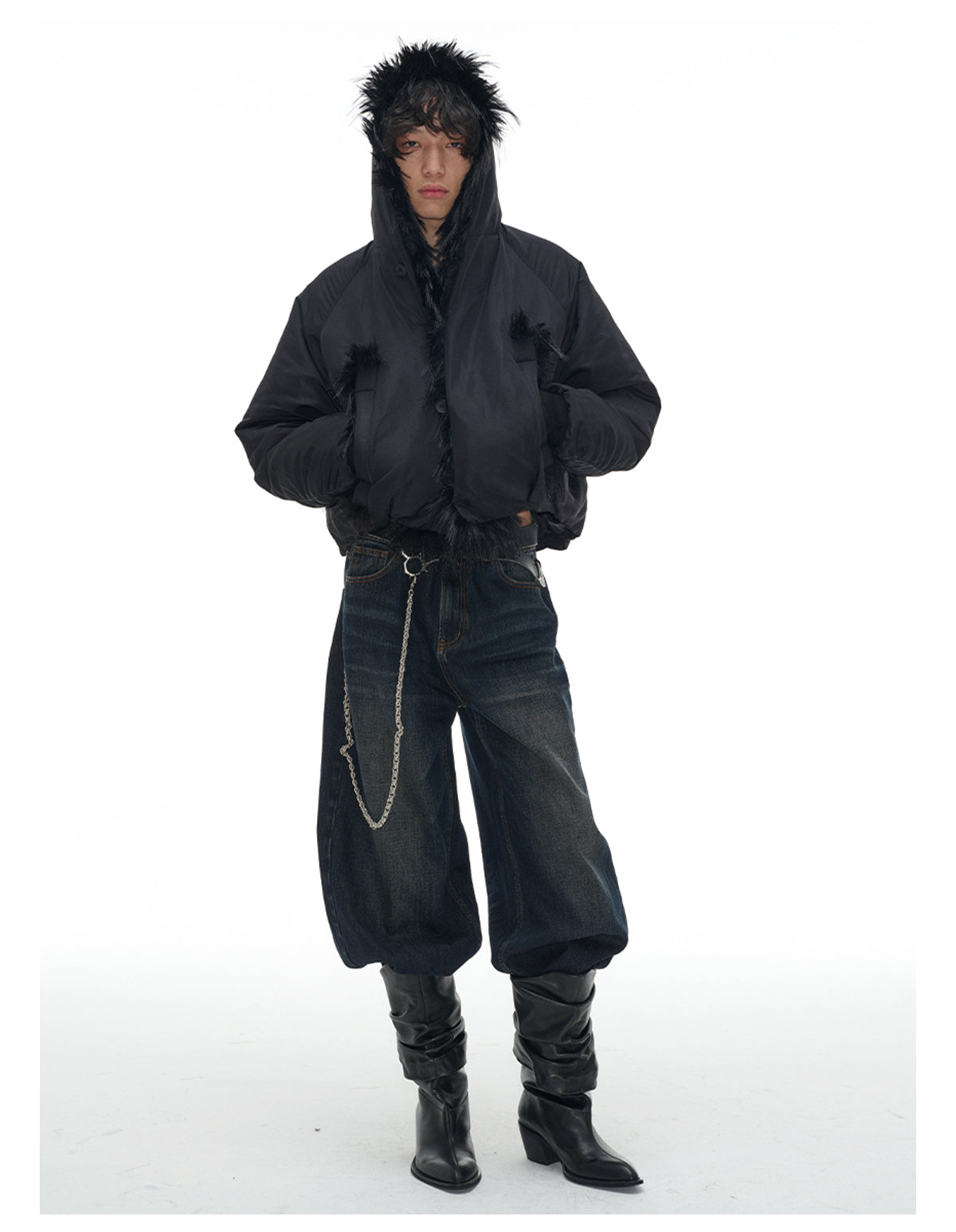 Nylon Fur Collar Cotton Jacket