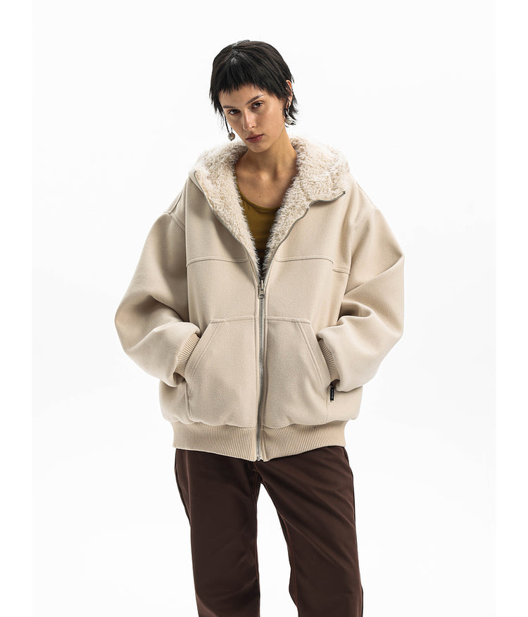 Reversible Mountain Eagle Fur Thick Jacket