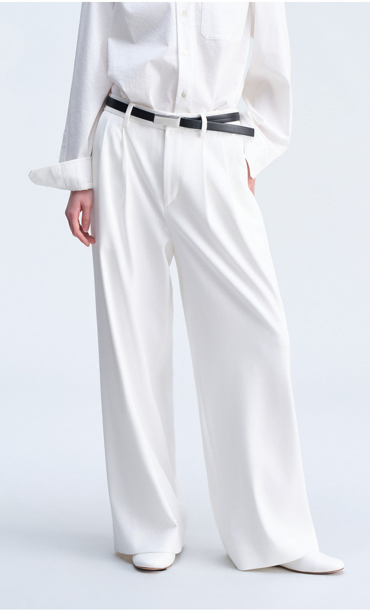 Casual Pants with Elastic Waistband at the Back