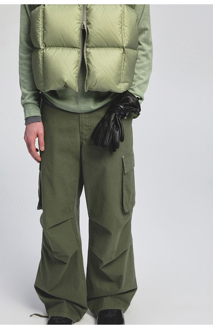 Canvas Distressed Casual Pants