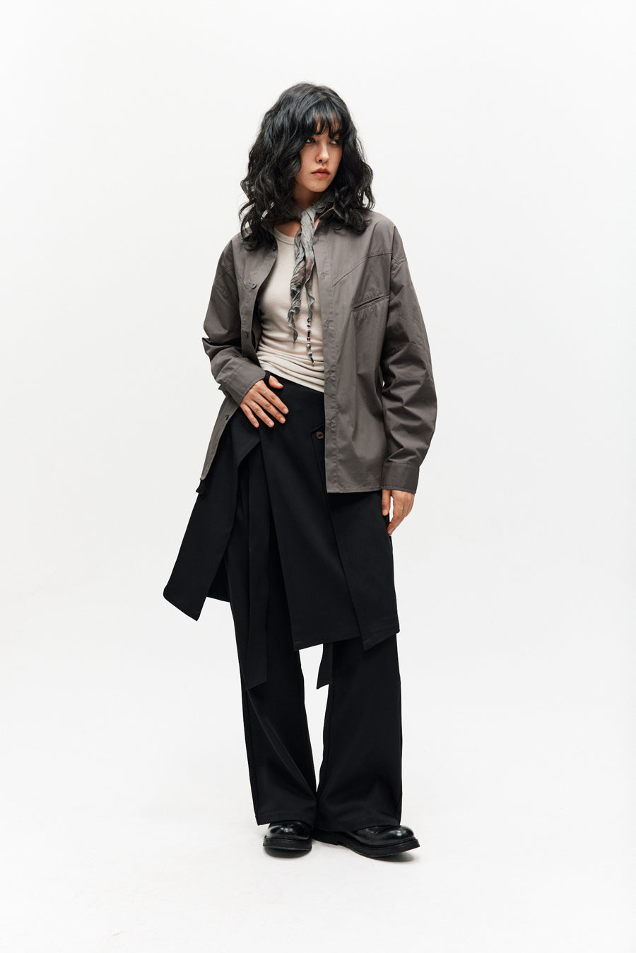 Double Pleated Straight Pants