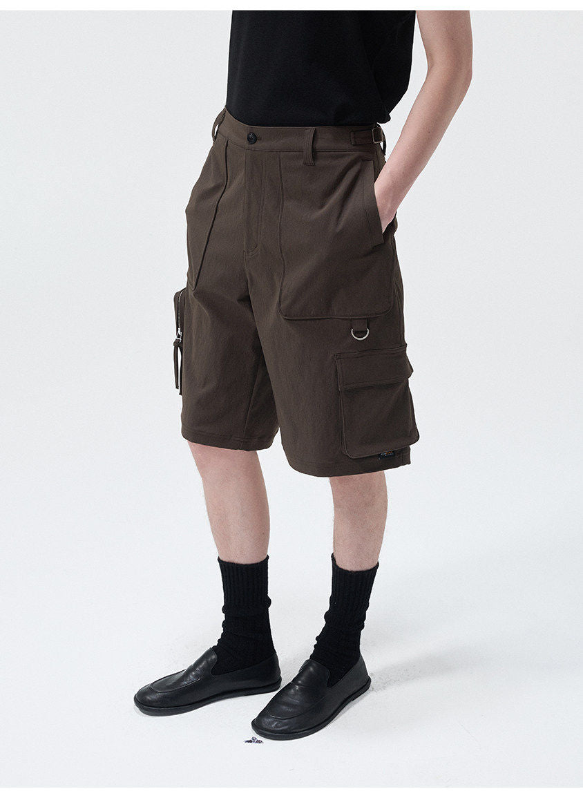Adjustable-Waist Cargo Shorts