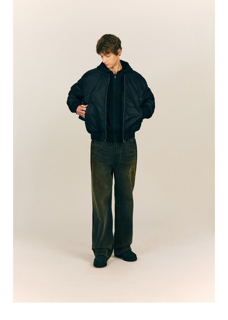 Faux Two-Piece Bomber Jacket