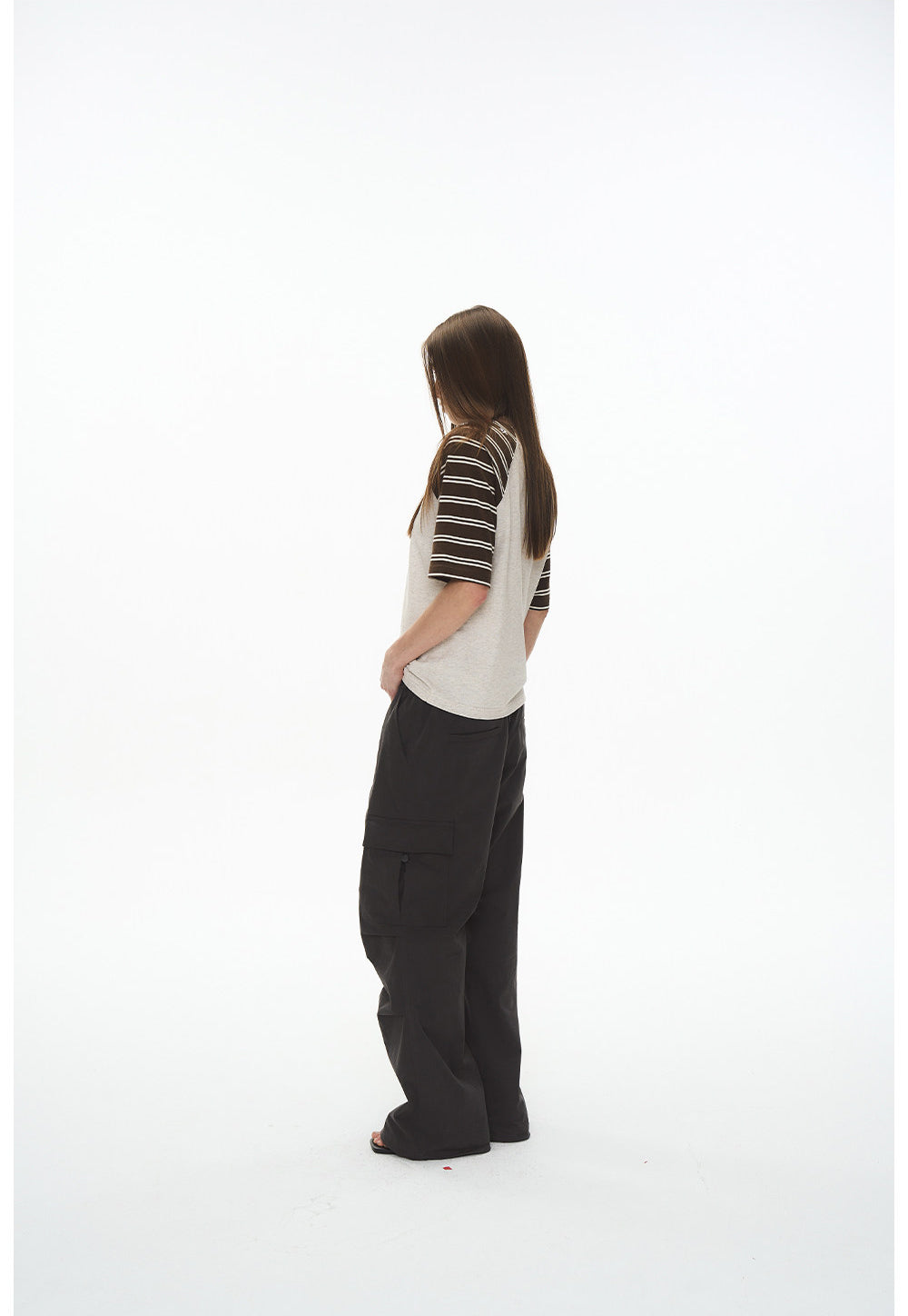 Letter Stripe Raglan T-Shirt