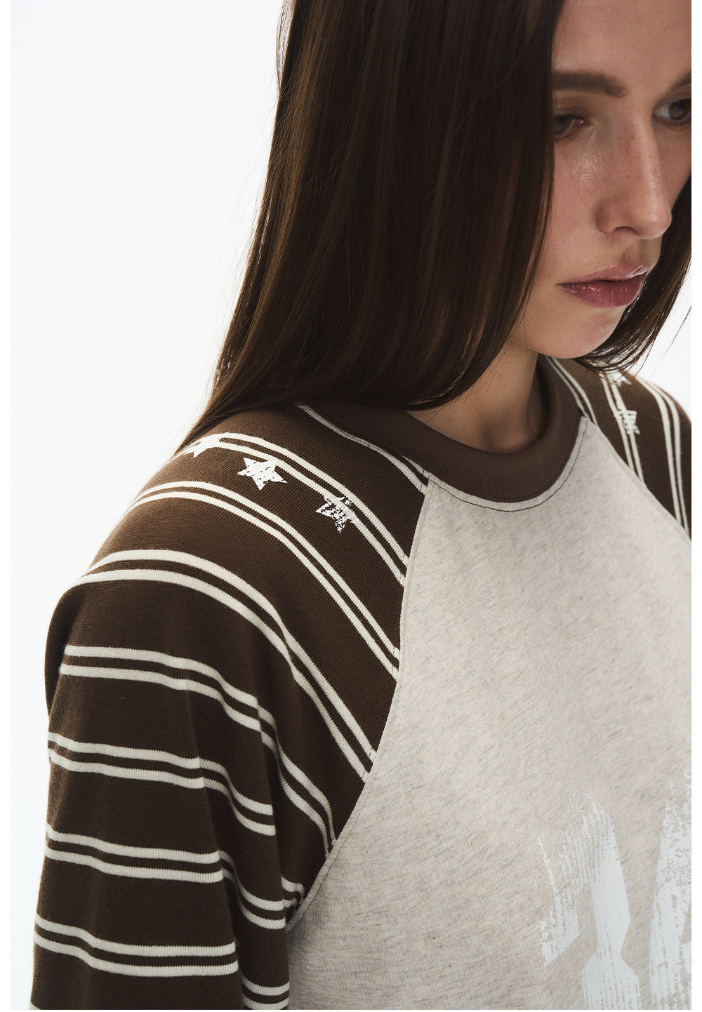 Letter Stripe Raglan T-Shirt