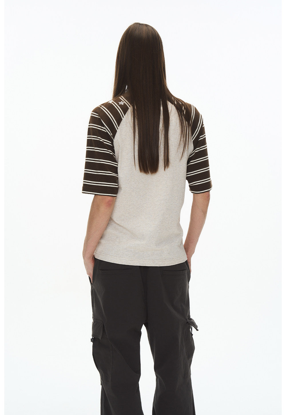 Letter Stripe Raglan T-Shirt