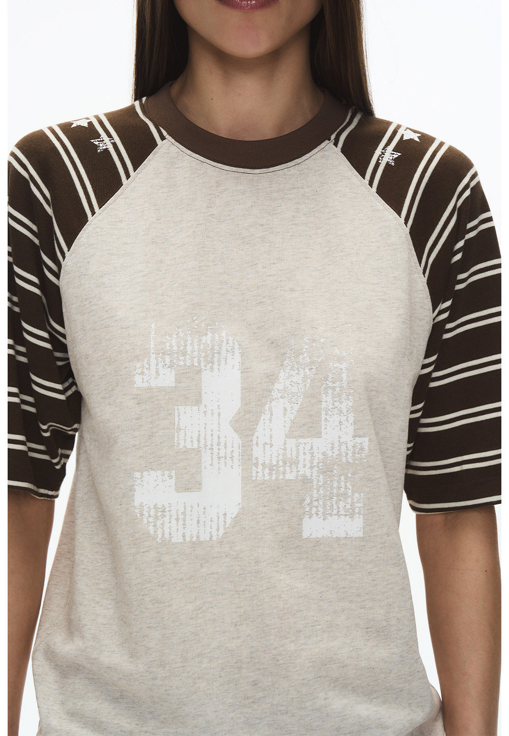 Letter Stripe Raglan T-Shirt