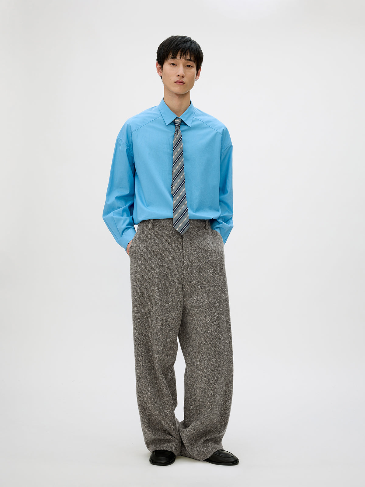Tweed Loose Casual Pants