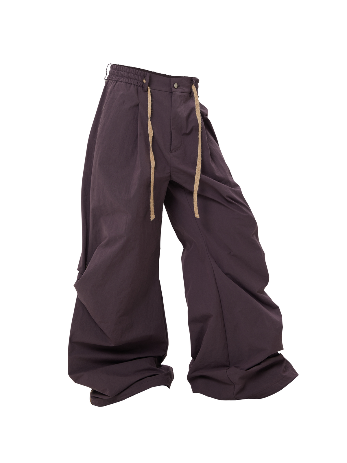 Loose-Fit Paratrooper Pants with Drawstring