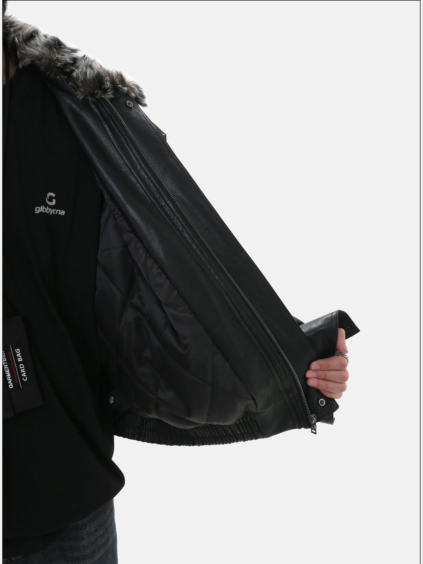 Unisex Short Quilted PU Leather Jacket