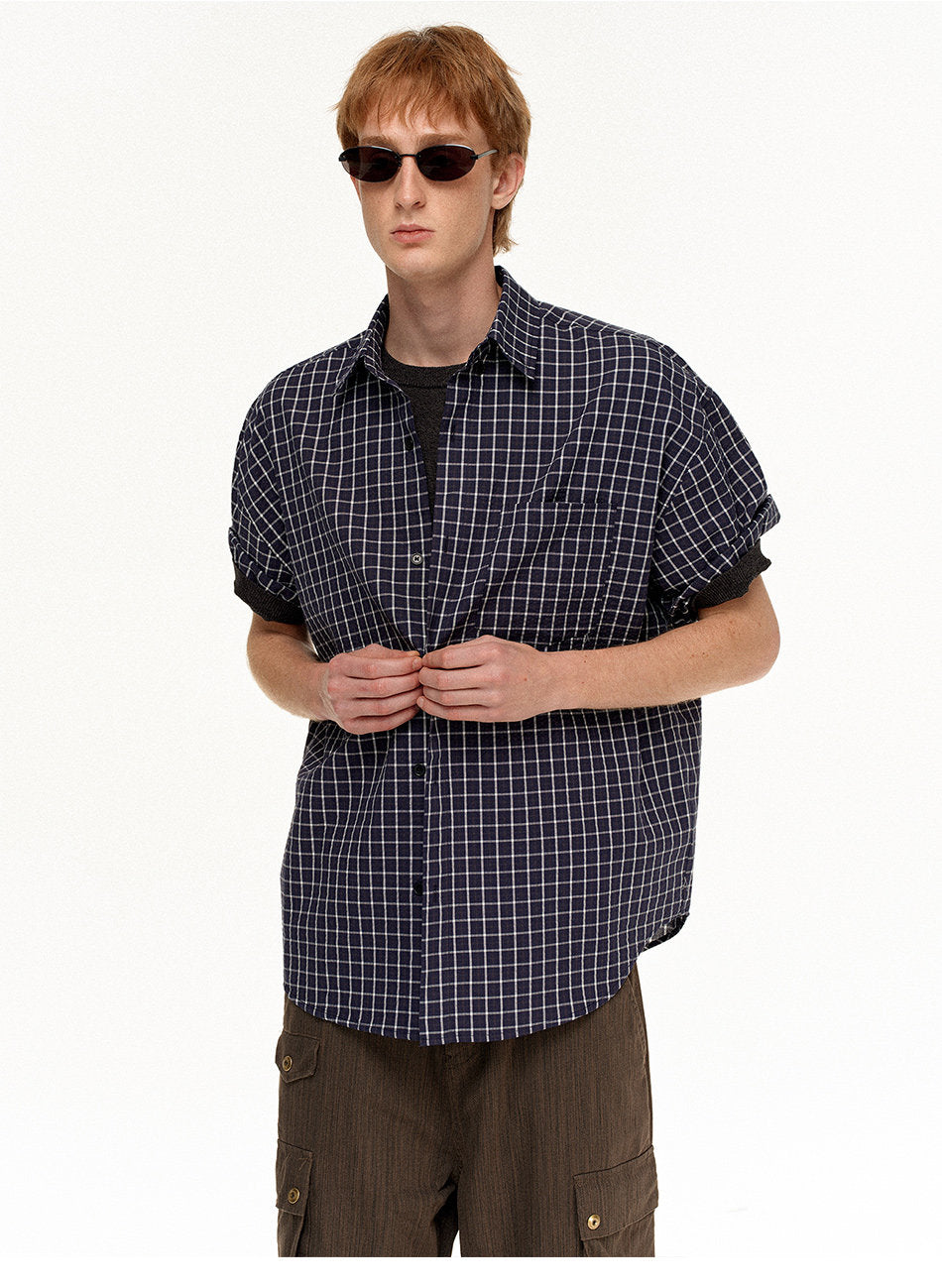Oversized Retro Check Shirt