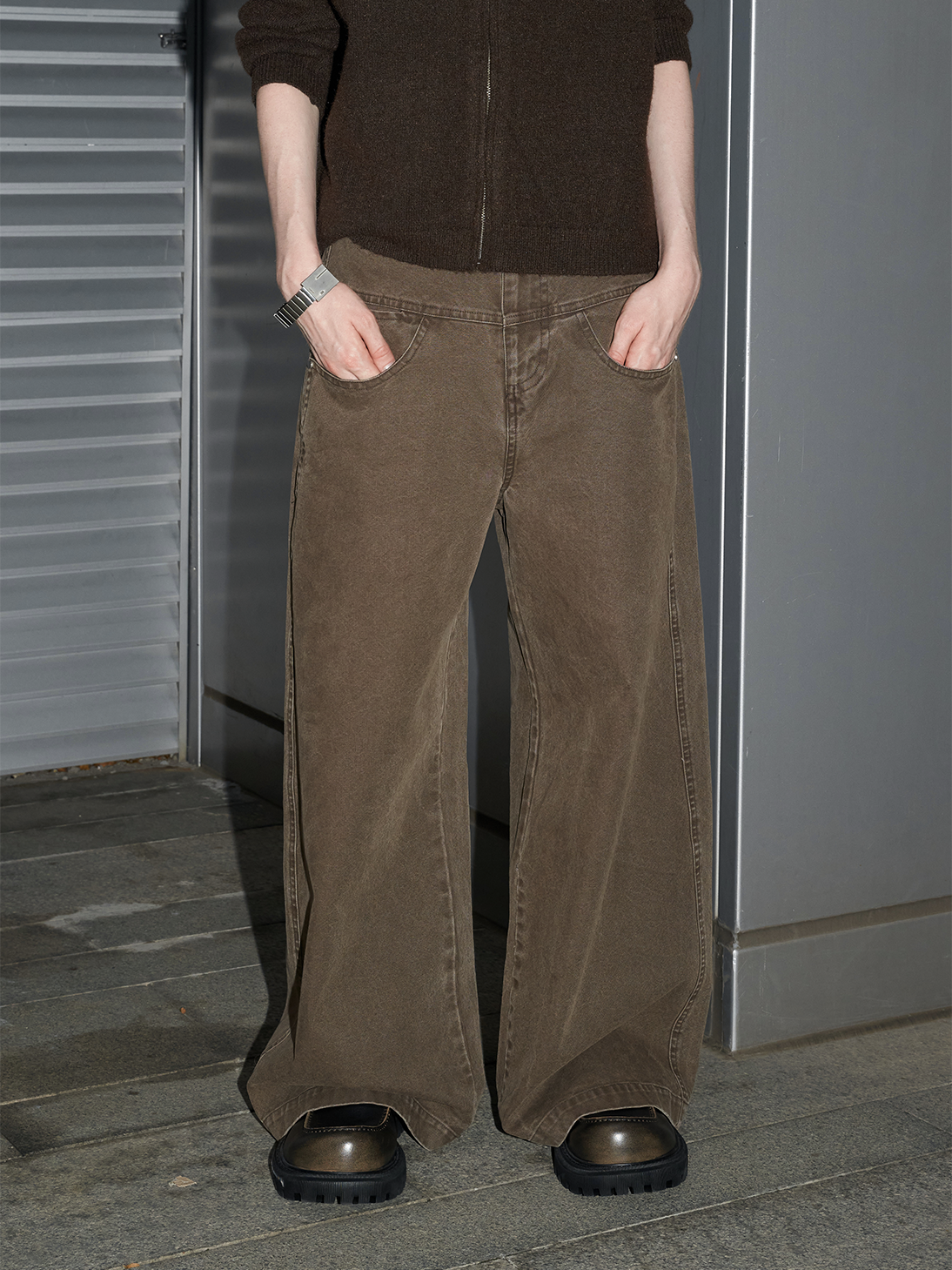 Straight-Leg Denim Pants