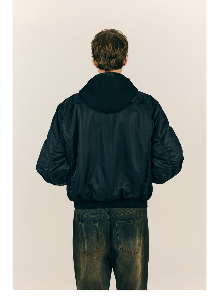 Faux Two-Piece Bomber Jacket