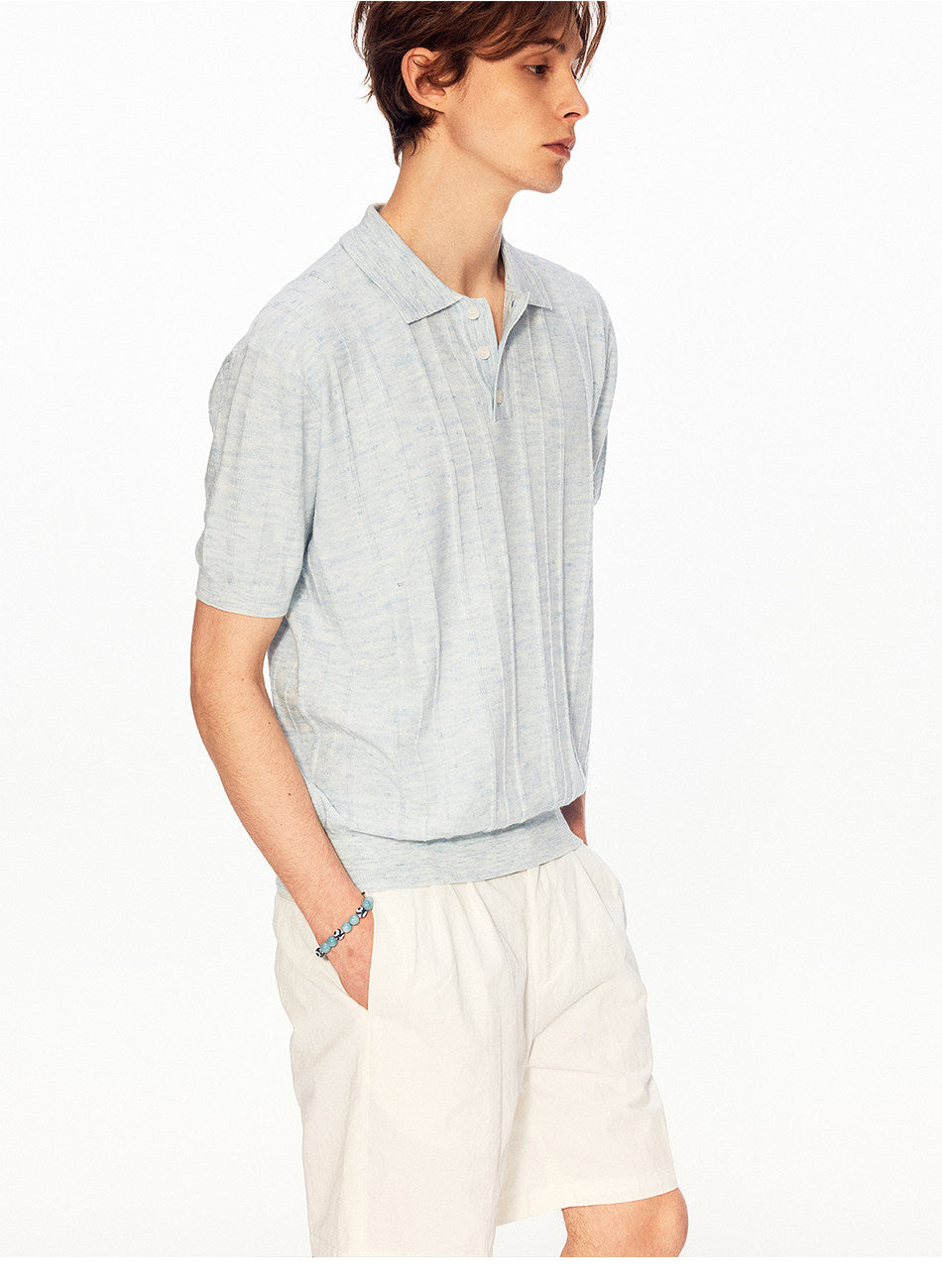 Breathable Knit Polo Shirt