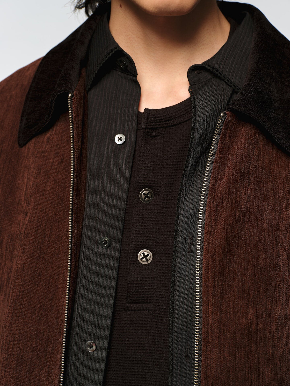 Short, Wide-Cut Velvet Jacket