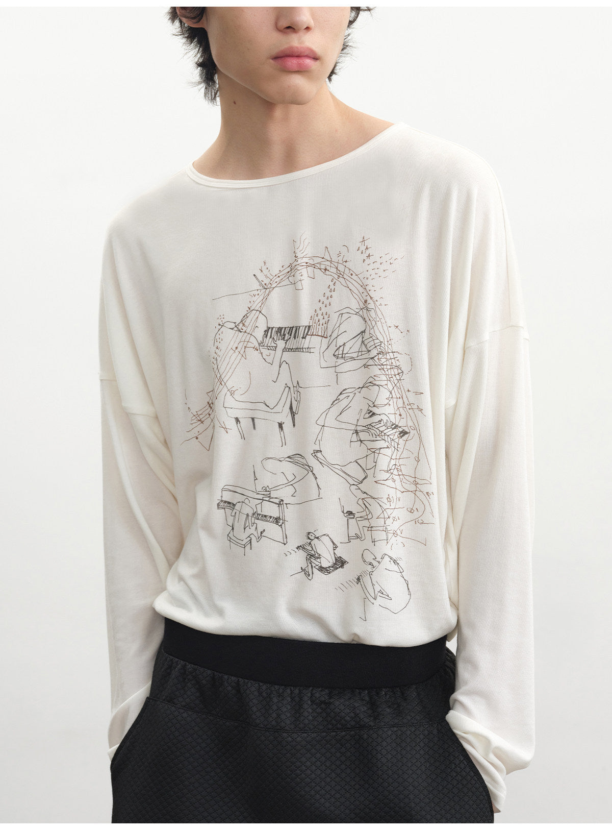 Drop-Shoulder Printed T-Shirt