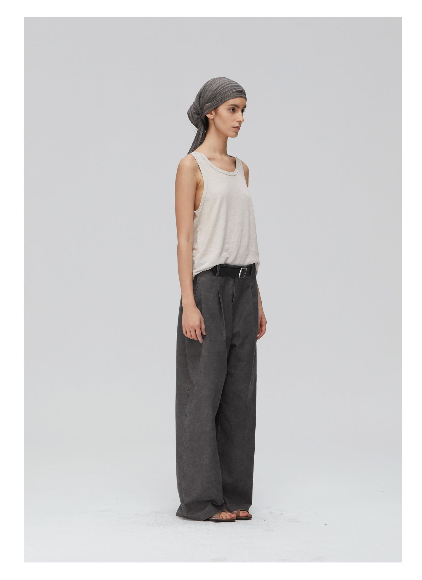 Multi-Pleated Casual Pants