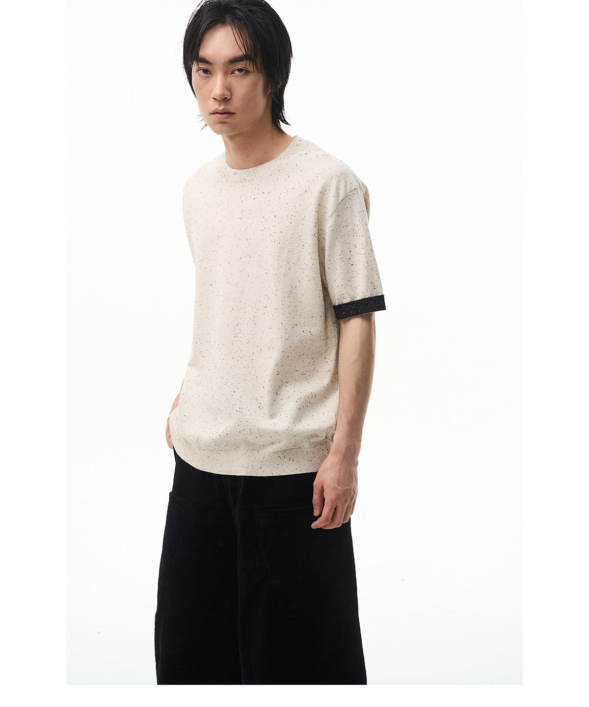 Color-Point Knit Shirt
