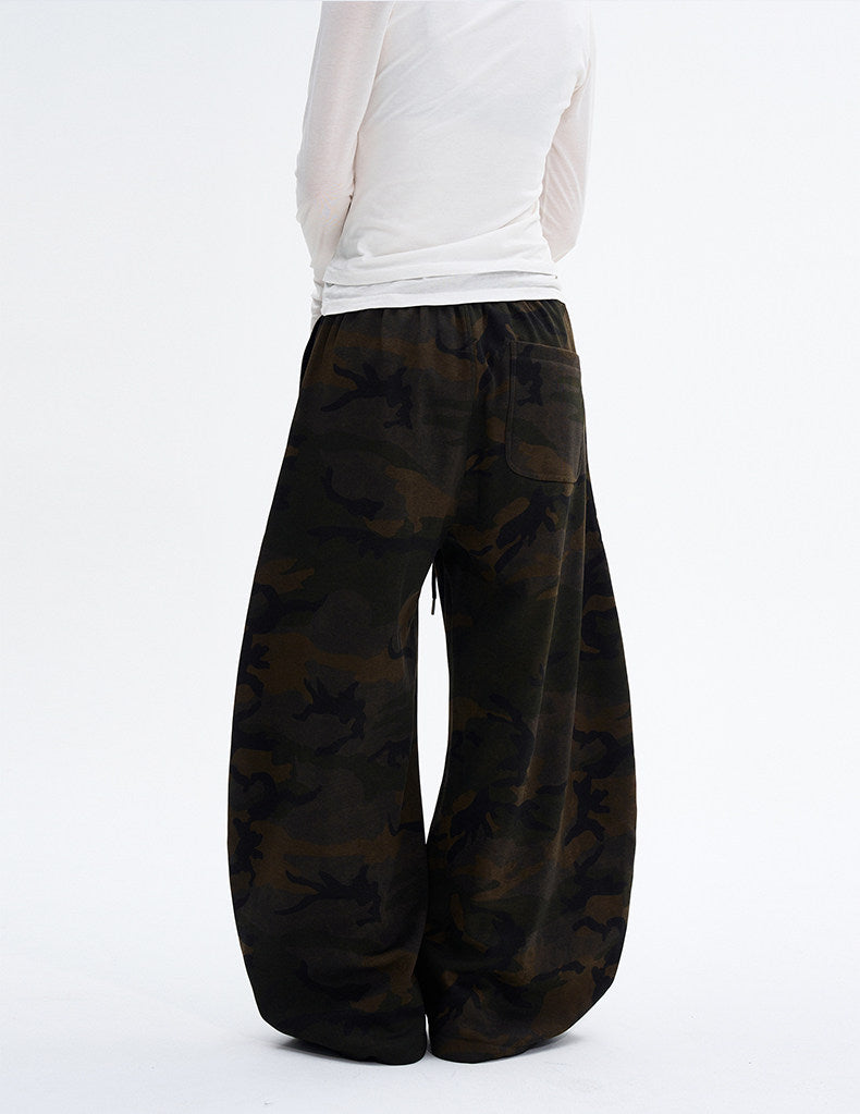 Fleece-lined Camouflage Casual pants