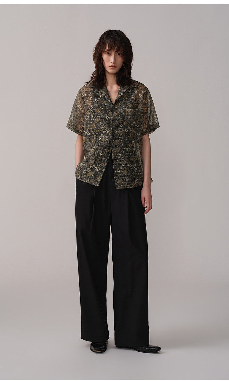 Cuban-Collar Floral Shirt