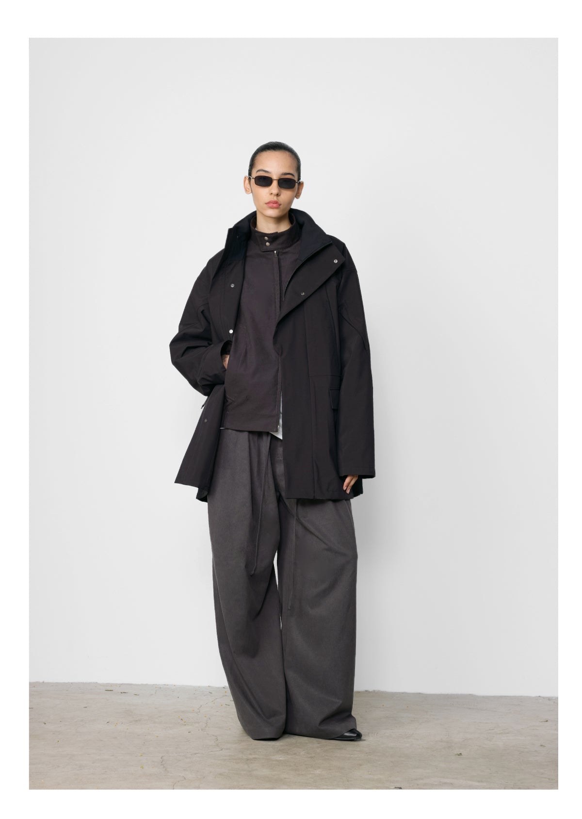 Straight wide-leg pants