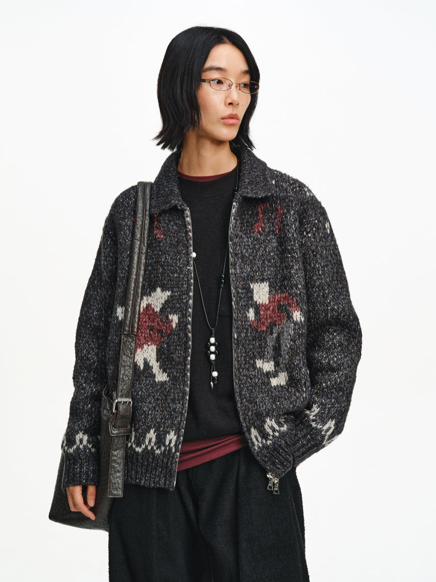 Jacquard Blend Cardigan