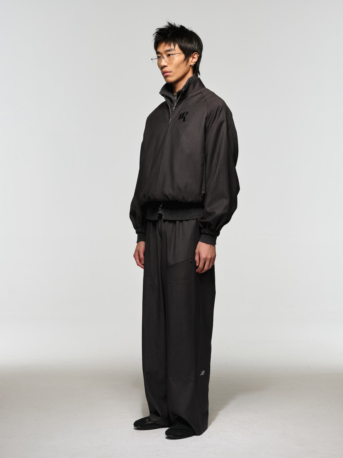 Straight-Leg Casual Pants with Elastic Waistband