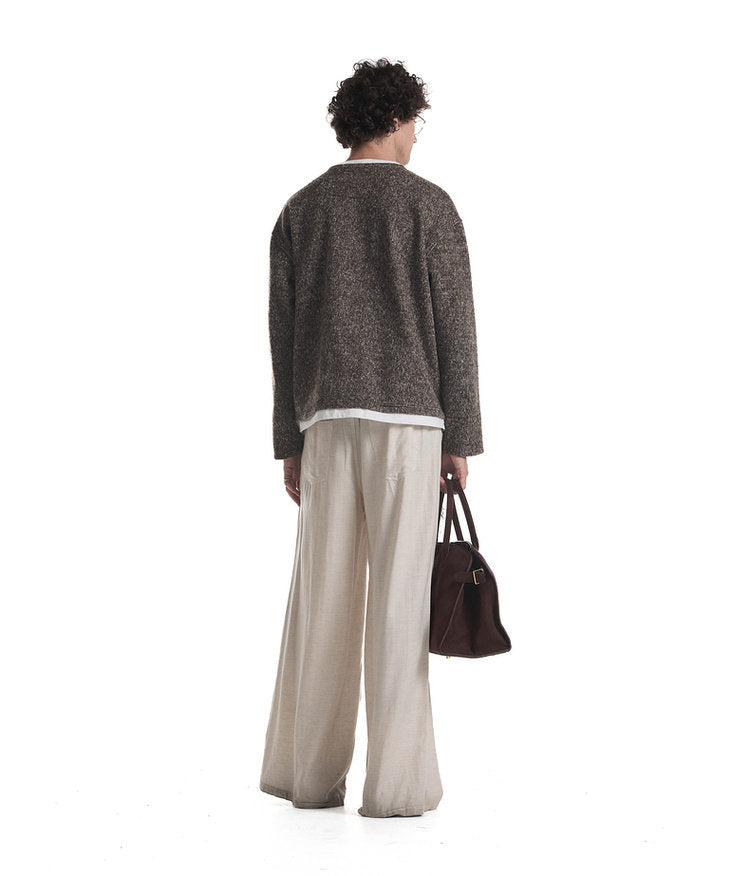 Fake Two-Piece V-Neck Knit