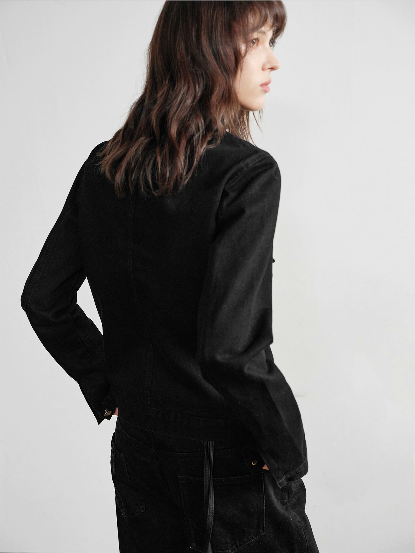 Carbon Black Denim Jacket