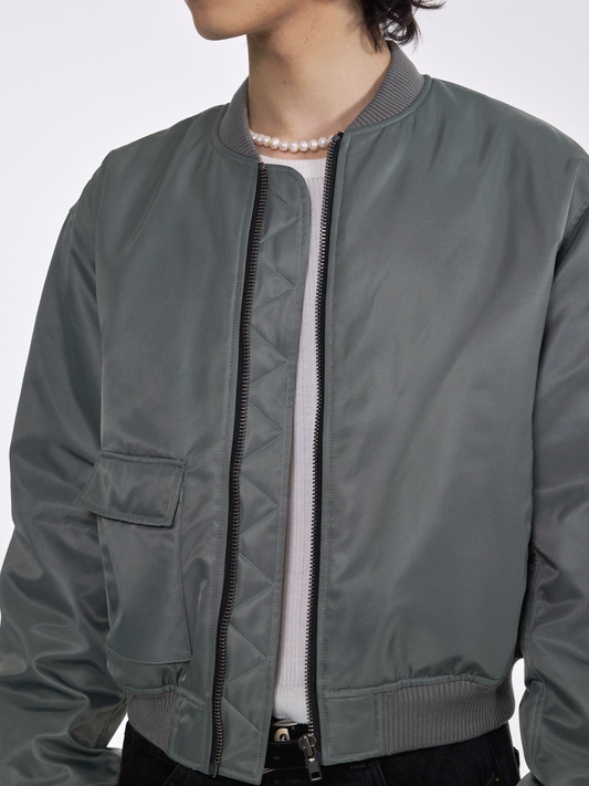 Short Pocket Bomber Jacket