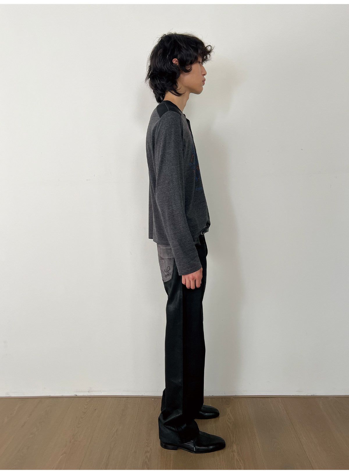 Waxed Slim Straight Jeans