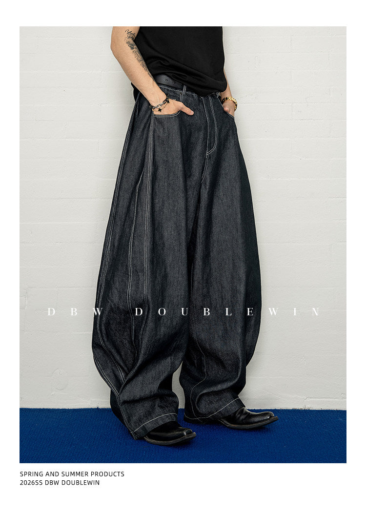 Denim Pants with Adjustable Hidden Buttons