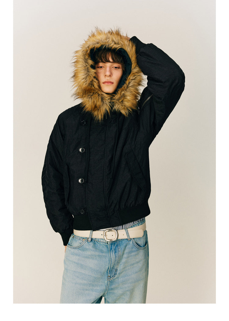 Hooded quilted jacket