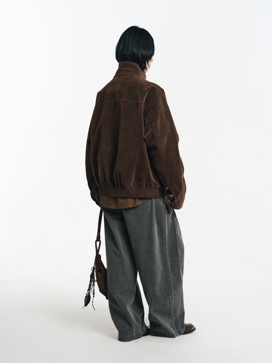 Suede Harrington Jacket