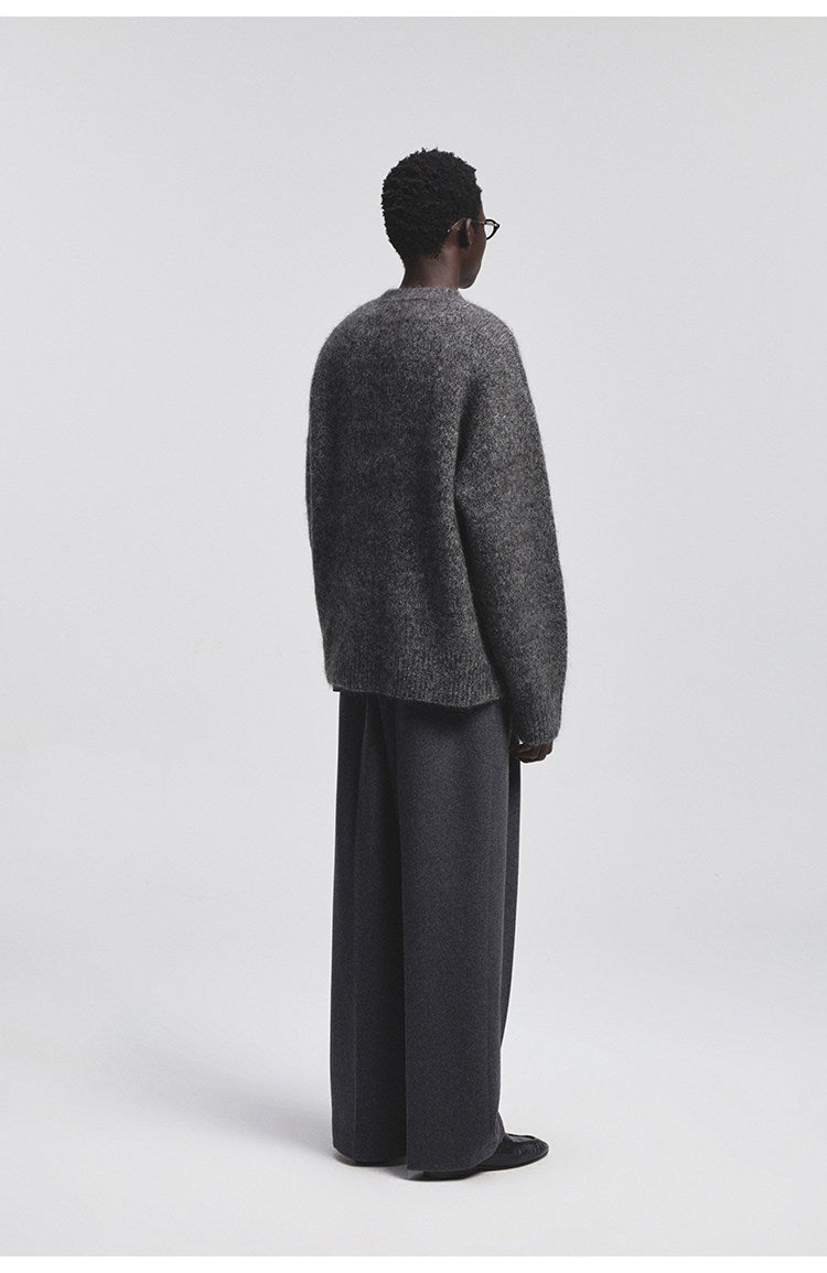 Mohair & Sheep Wool Crew Neck Knit