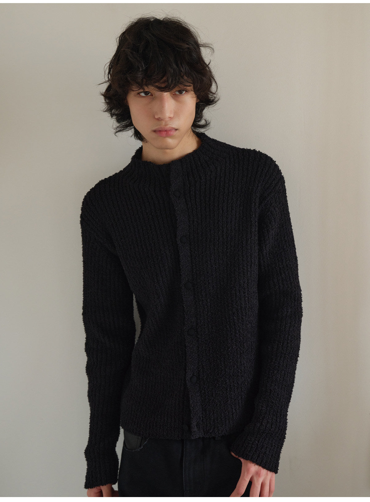 Stand-up Collar Cardigan