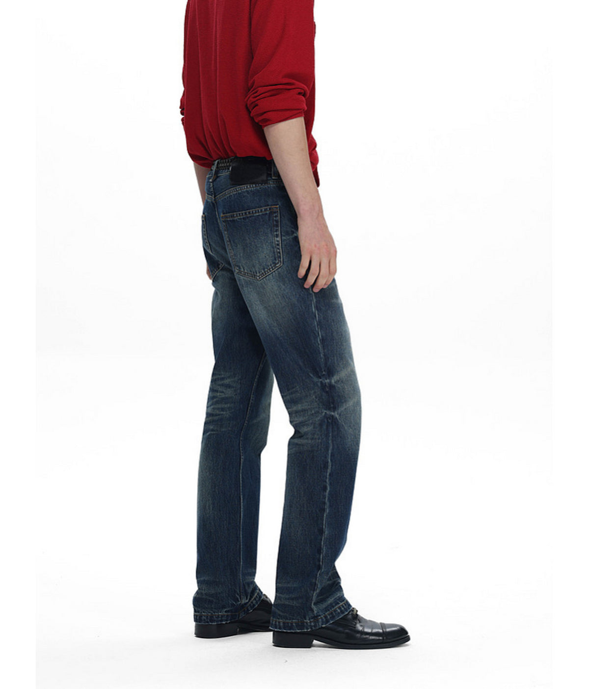 Vintage-Style Shrimp Line Jeans