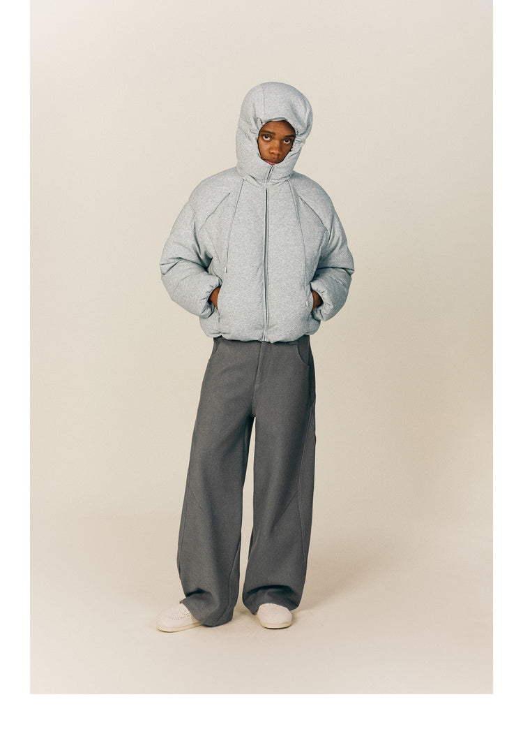 Loose-fitting wool pants