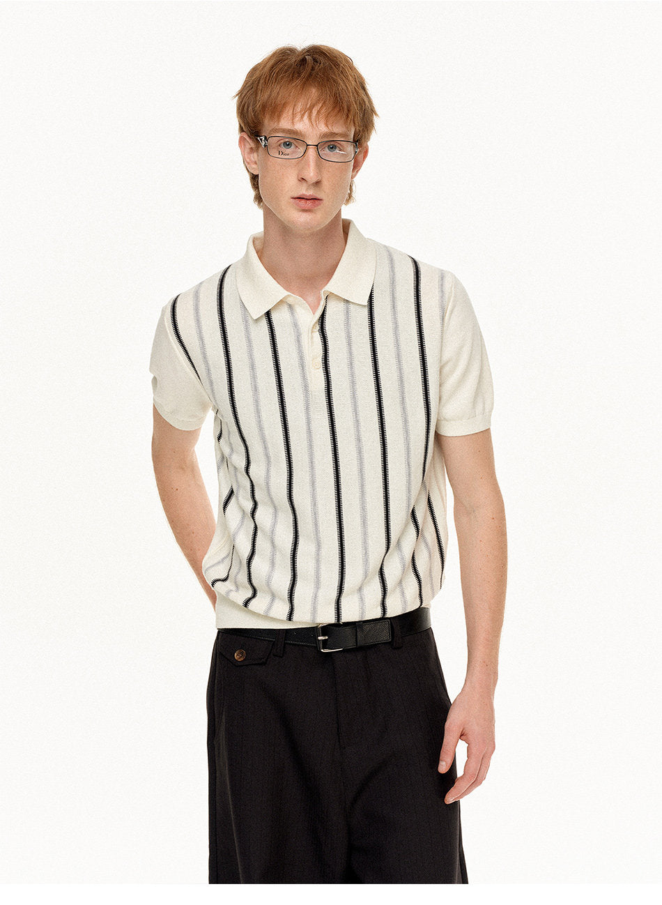 Striped Casual Polo Shirt