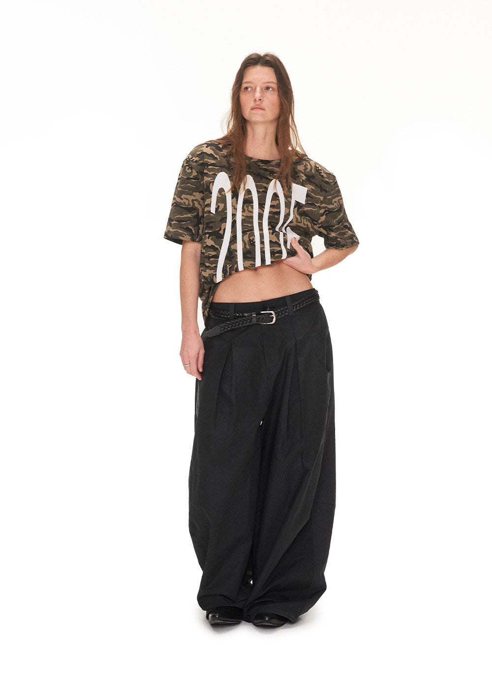 Drawstring Wide-Leg Pants
