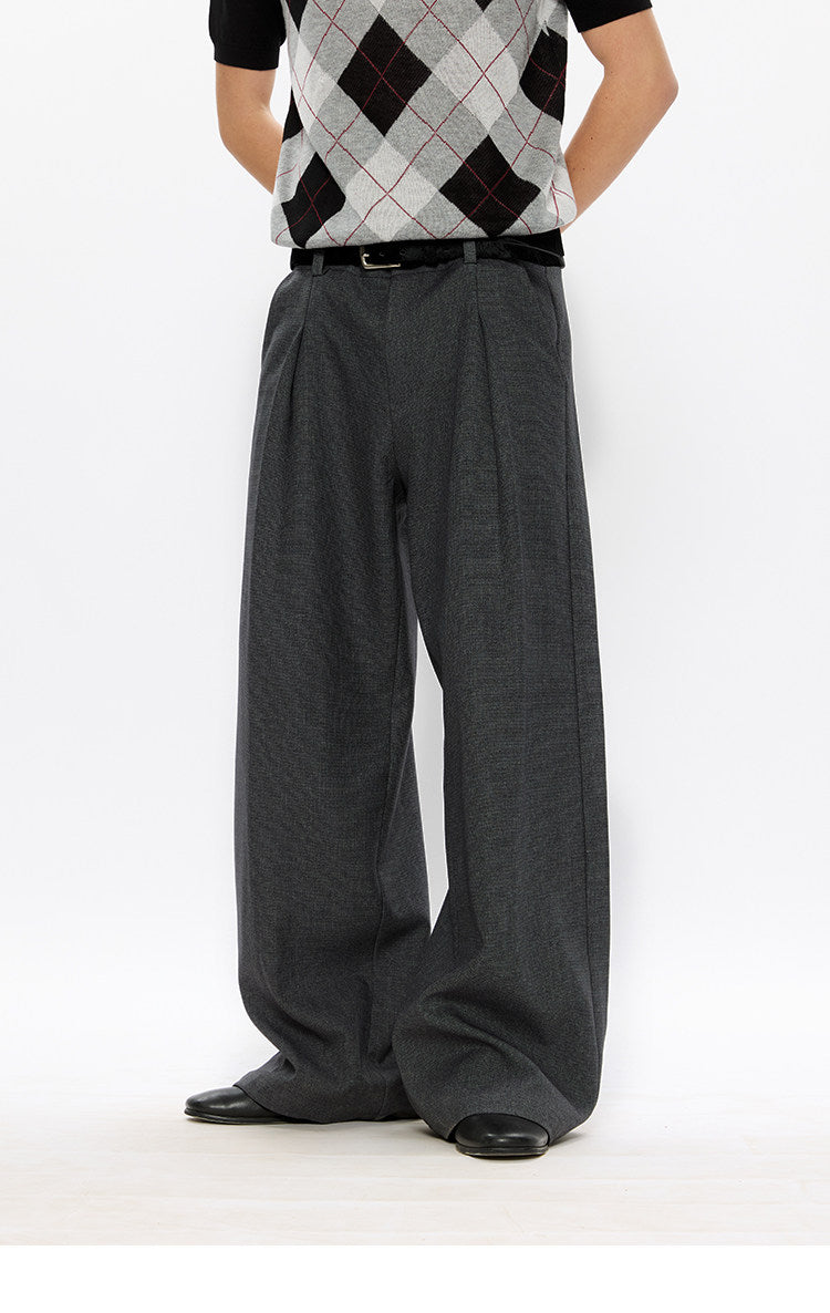 Pleated A-Line Casual Pants