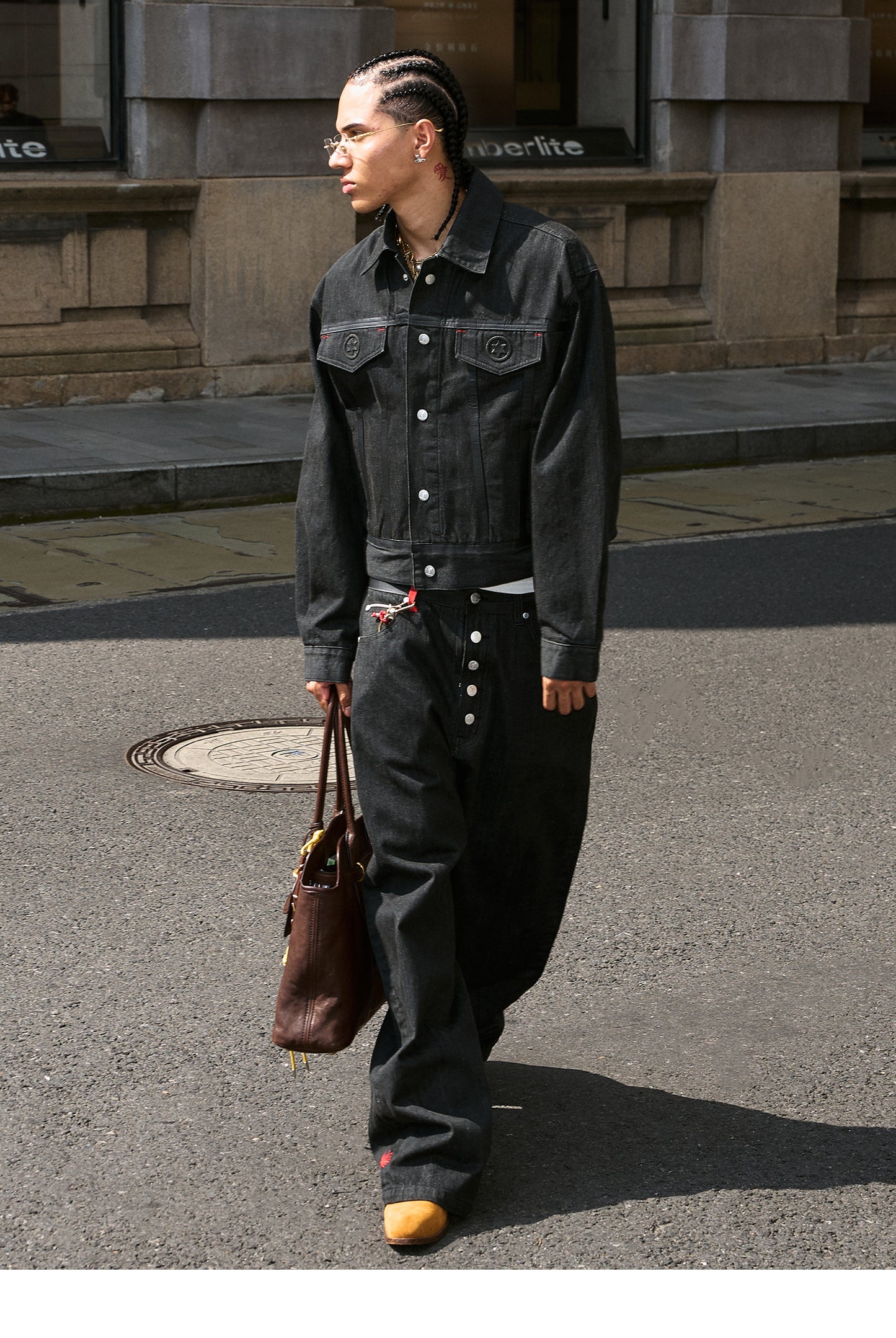 Raw Denim Short Wide Jacket