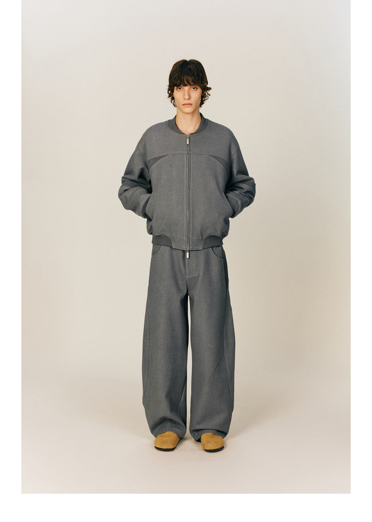 Loose-fitting wool pants